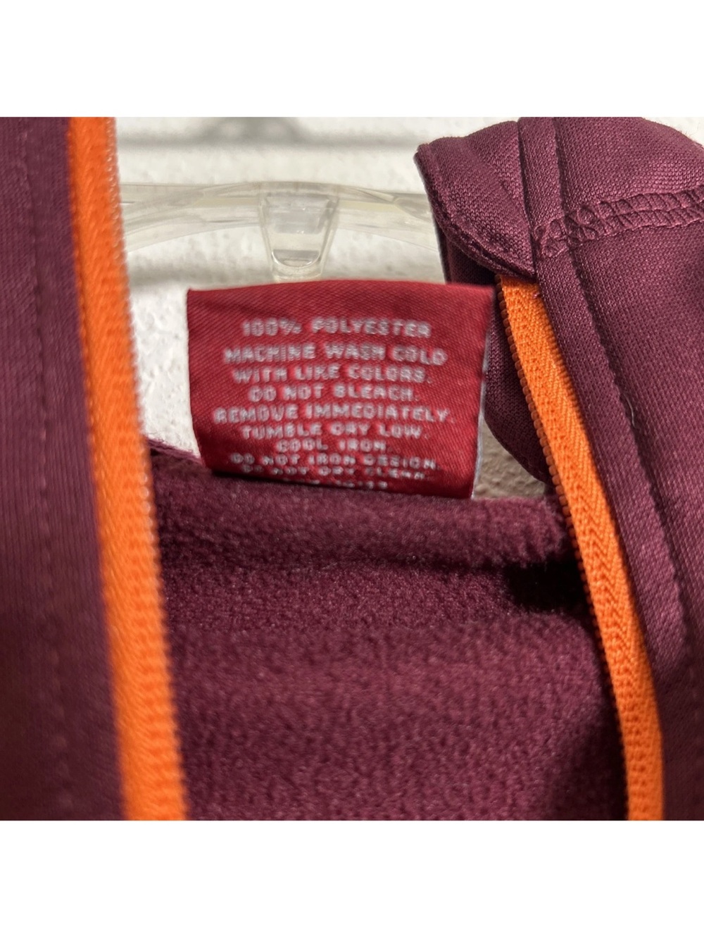 Virginia Tech Hokies Colosseum 1/4 Zip Womens Large Maroon Pullover Hoodie - Picture 10 of 10